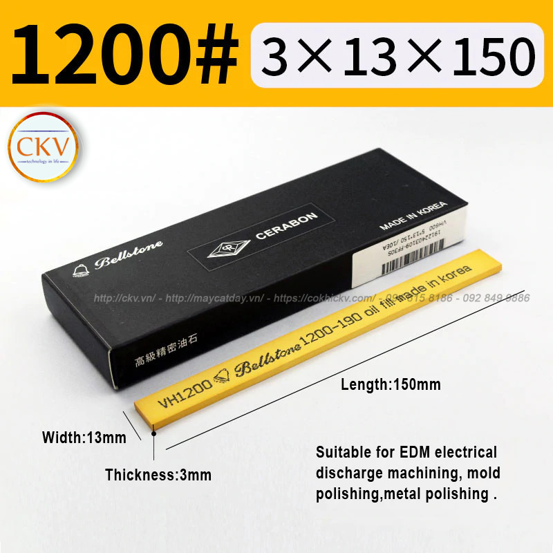 Đá mài dầu BellStone 3 x 13 x 150 VH1200 #1200