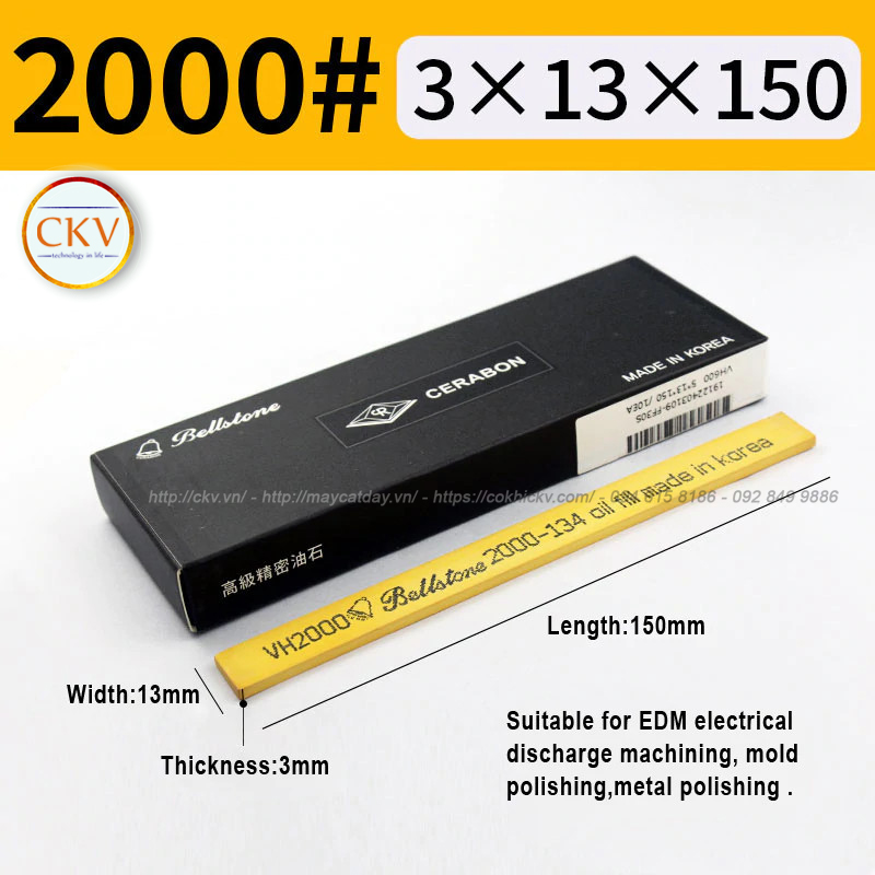 Đá mài dầu BellStone 3 x 13 x 150 VH2000 #2000