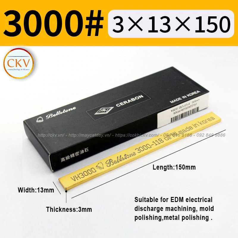 Đá mài dầu BellStone 3 x 13 x 150 VH3000 #3000