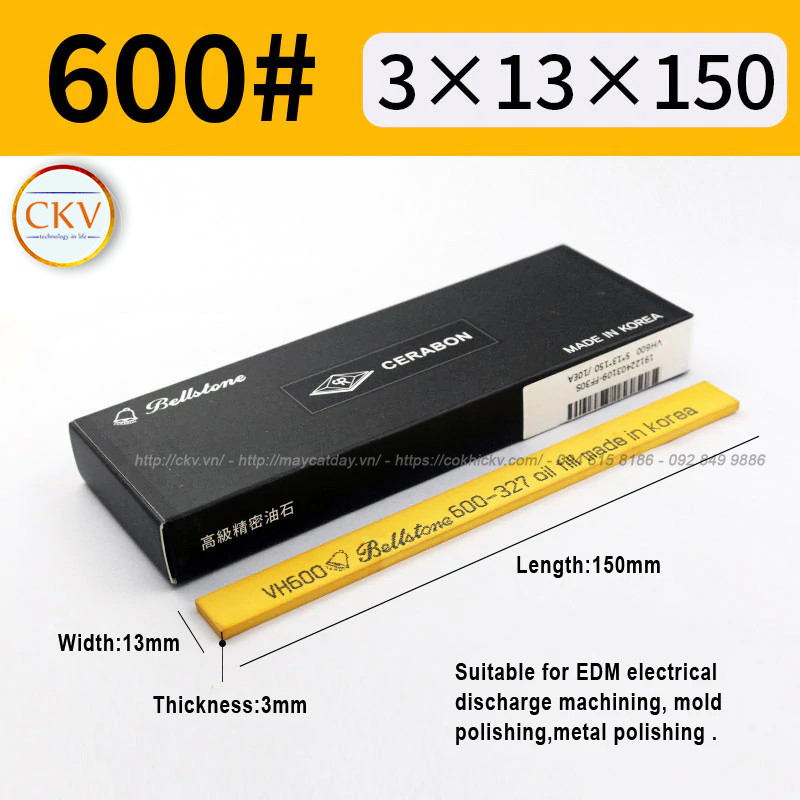 Đá mài dầu BellStone 3 x 13 x 150 VH600 #600