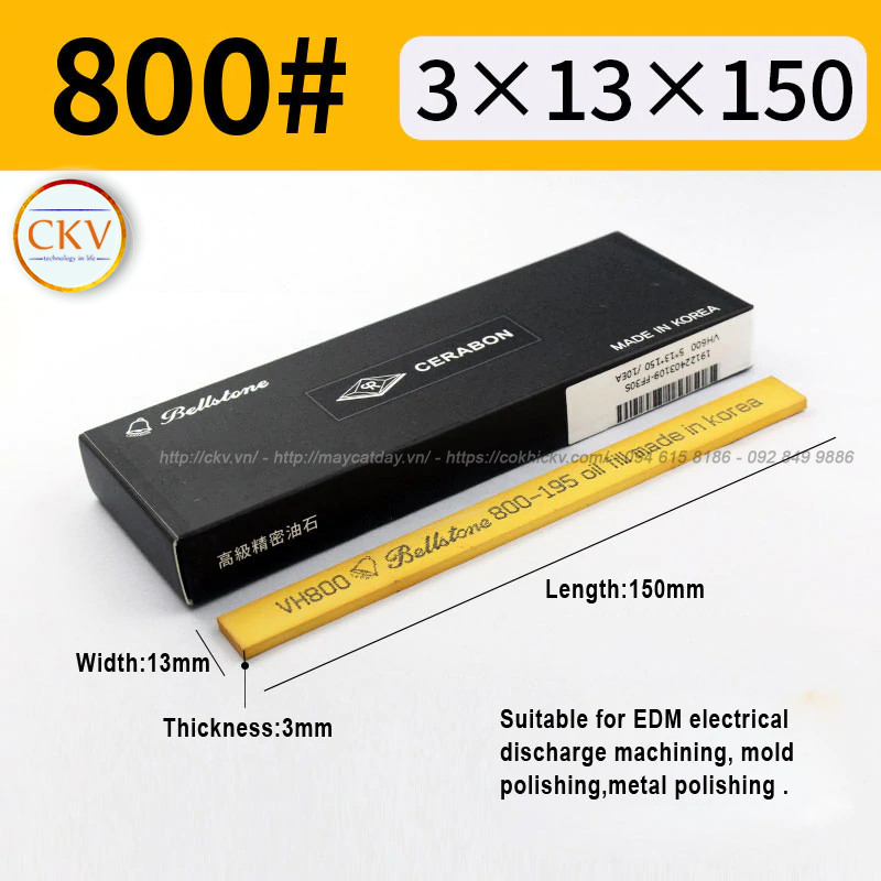 Đá mài dầu BellStone 3 x 13 x 150 VH800 #800
