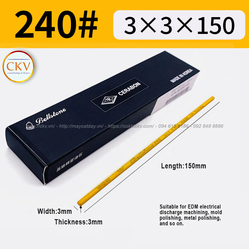 Đá mài dầu BellStone 3 x 3 x 150 VH240 #240
