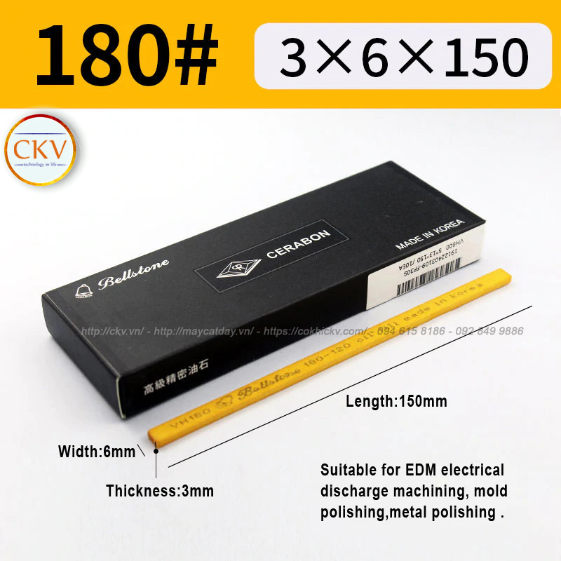 Đá mài dầu BellStone 3 x 6 x 150 VH180 #180