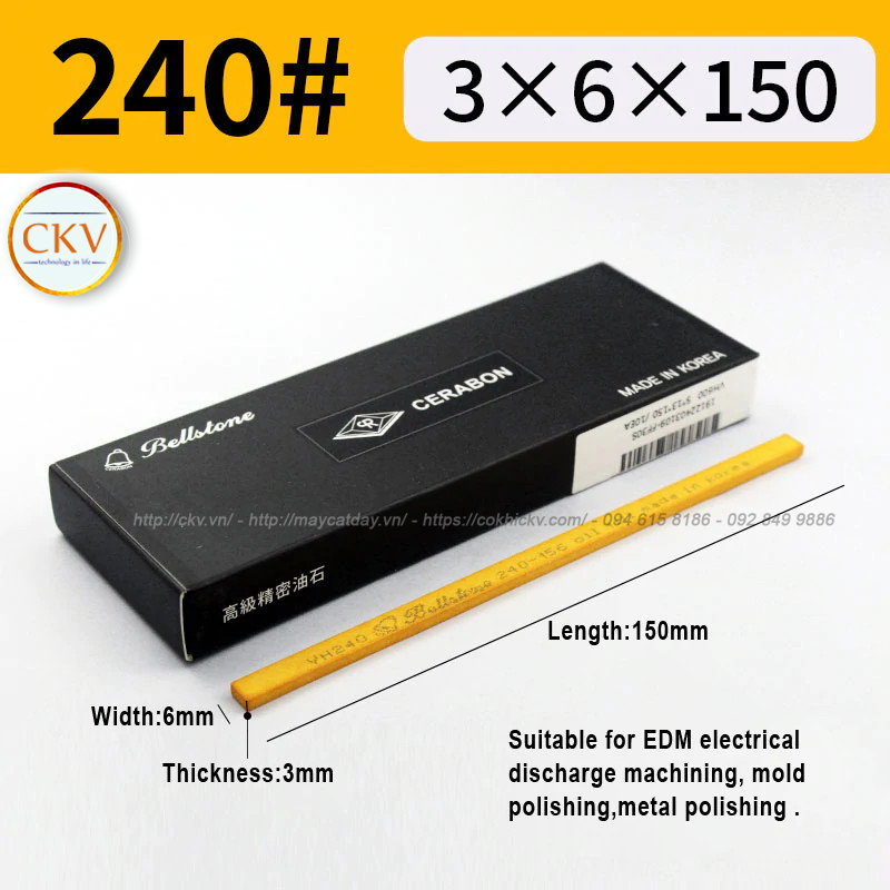 Đá mài dầu BellStone 3 x 6 x 150 VH240 #240