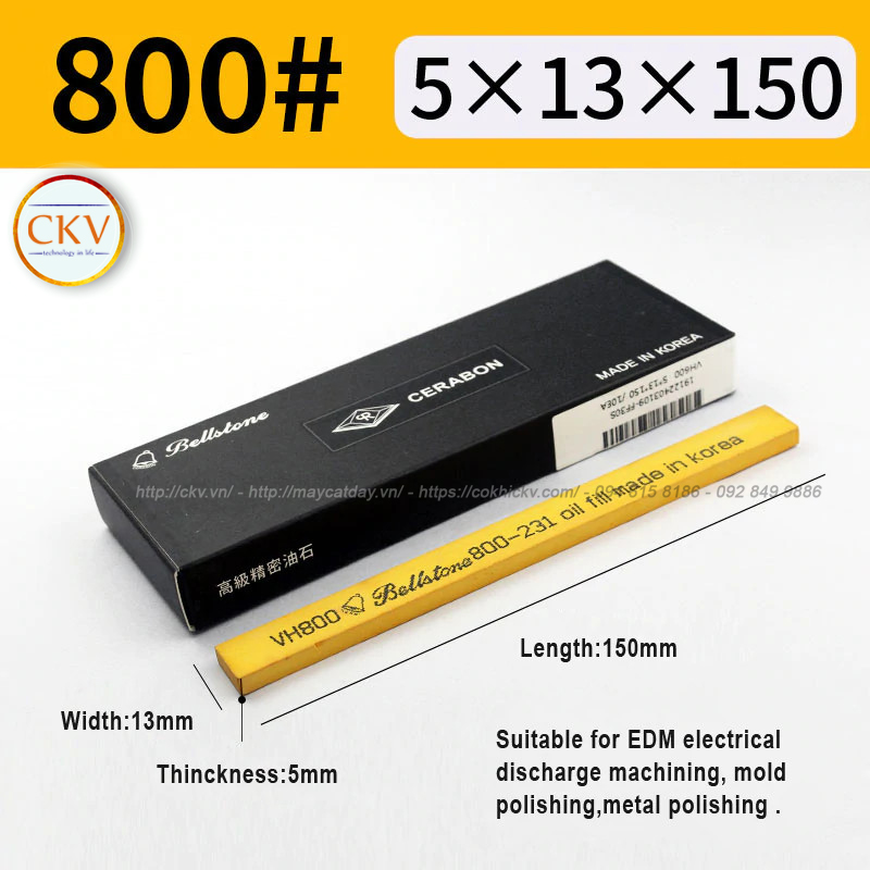 Đá mài dầu BellStone 5 x 13 x 150 VH800 #800