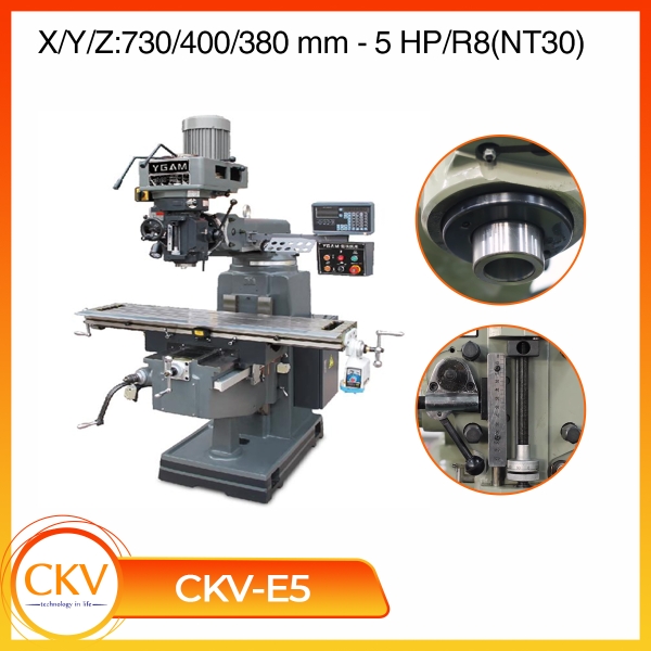 Máy phay cơ đứng - Máy phay vạn năng CKV-E5