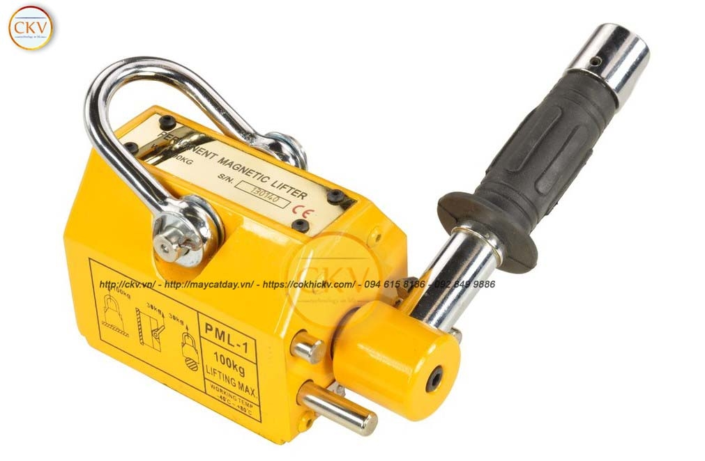 Nam châm cẩu hàng loại gạt tay hút 100kg