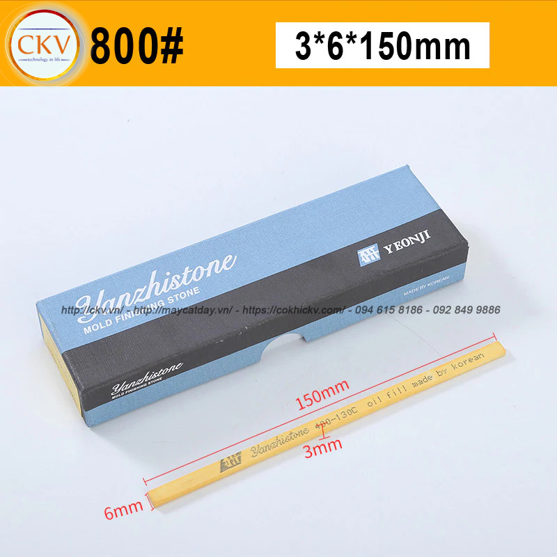 Đá mài dầu Yanzhi Stone 3 x 6 x 150 VH800 #800