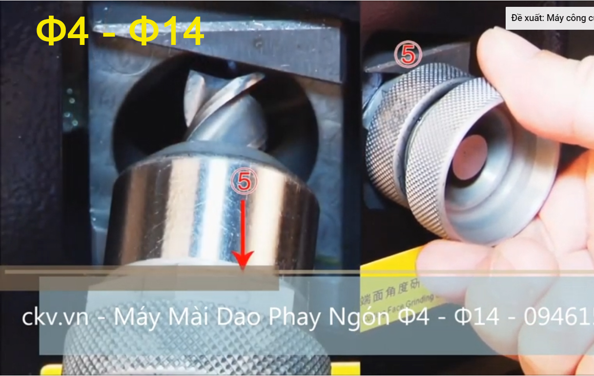 Máy mài dao phay ngón flat |d4-d14| (Mài cực đơn giản)