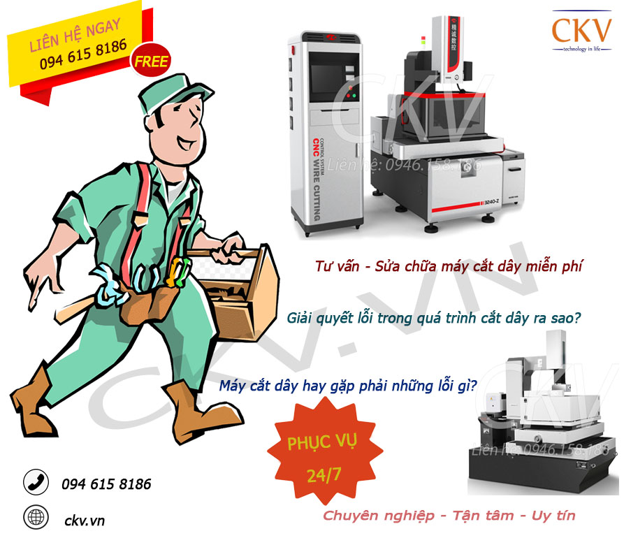 Các lỗi trong máy cắt dây và cách khắc phục