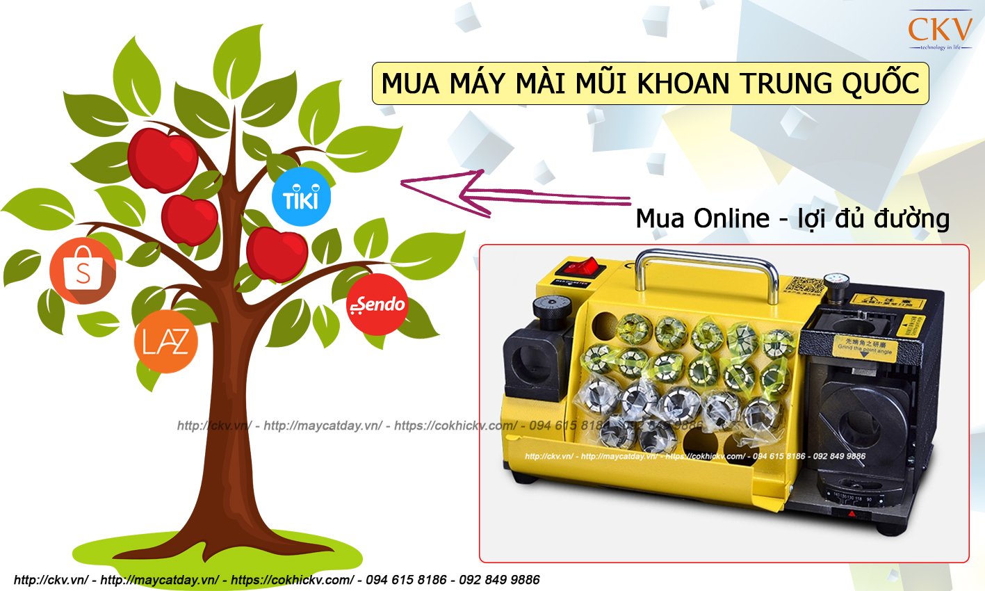 Mua máy mài mũi khoan Trung Quốc trên Shopee Tiki Sendo Lazada