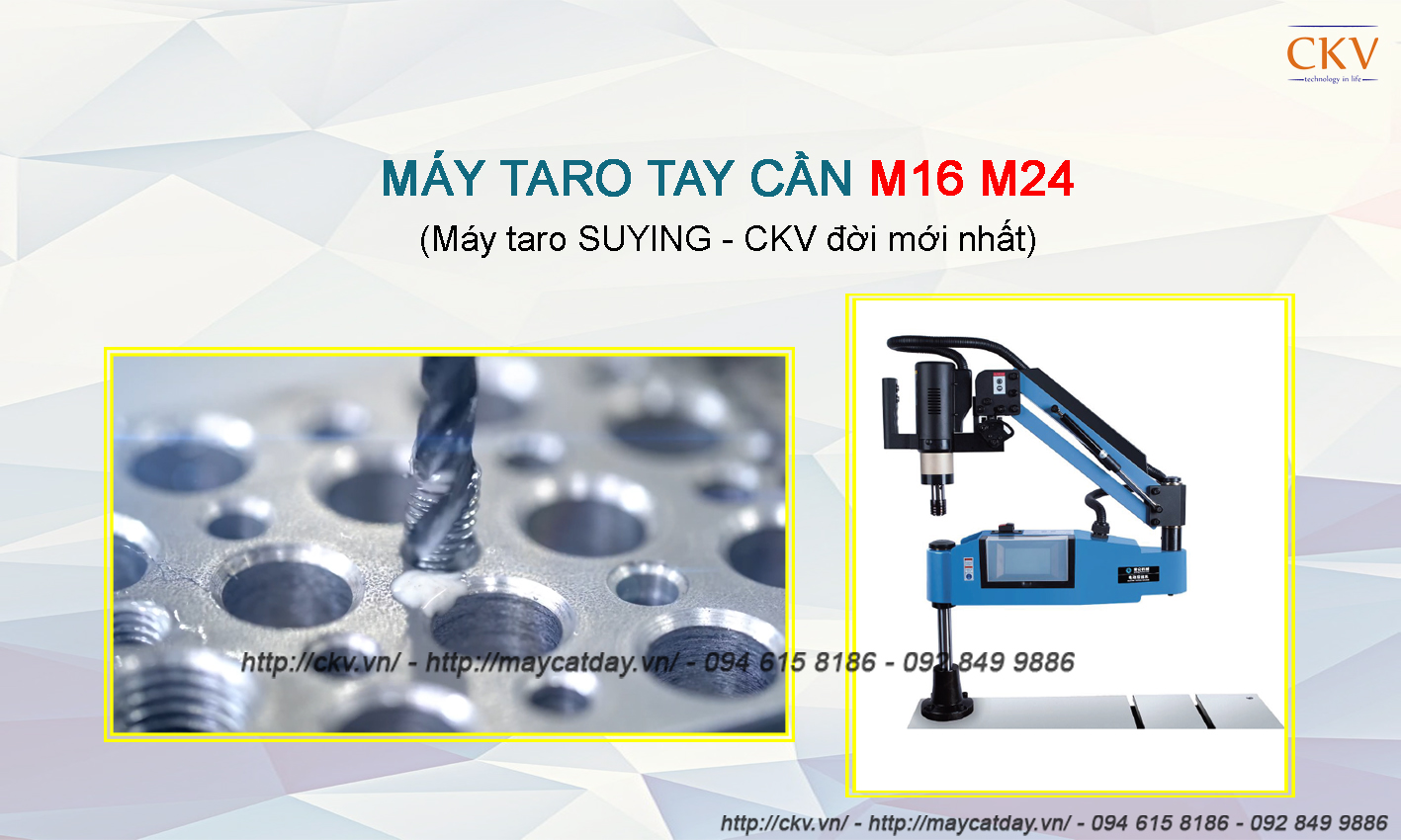 Máy taro tay cần M16 M24 | Máy taro Suying CKV đời mới nhất
