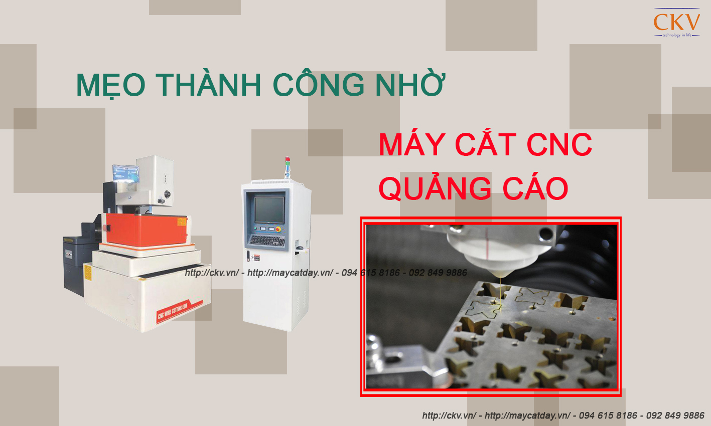 mẹo thành công nhờ máy cắt cnc quảng cáo