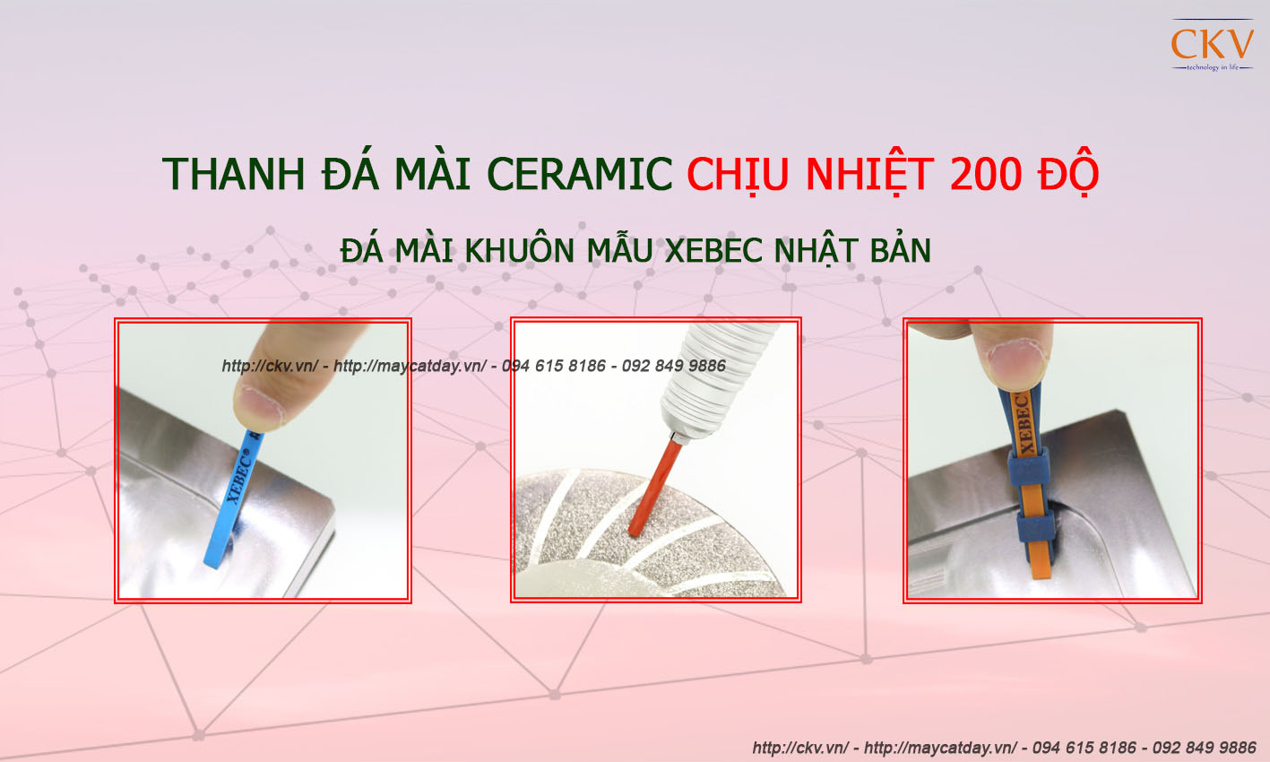 Thanh đá mài Ceramic chịu nhiệt 200 độ - Đá gốm mài khuôn mẫu Nhật Bản