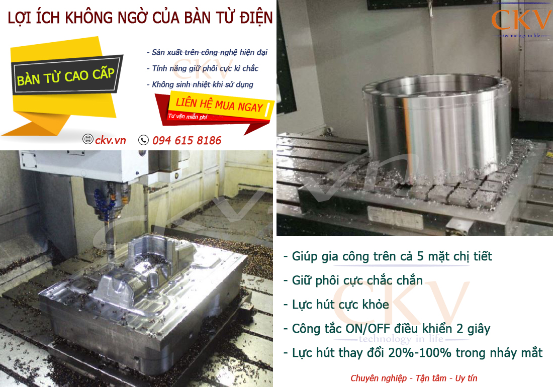 Những lợi ích không ngờ tới của bàn từ điện giữ phôi