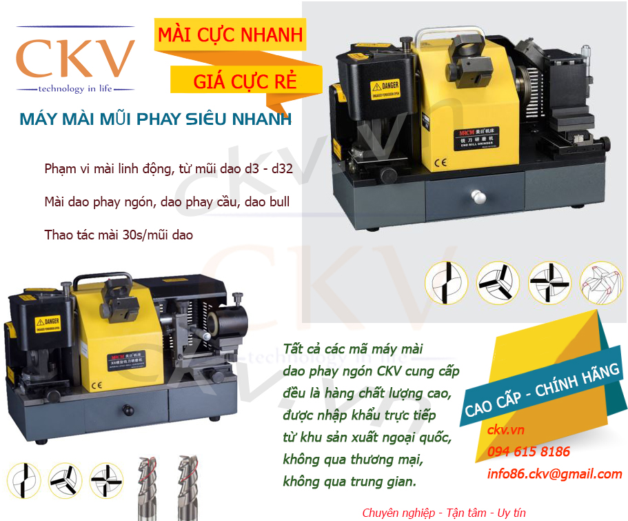 Máy mài mũi phay siêu nhanh cực tốt - Máy mài dao phay giá rẻ