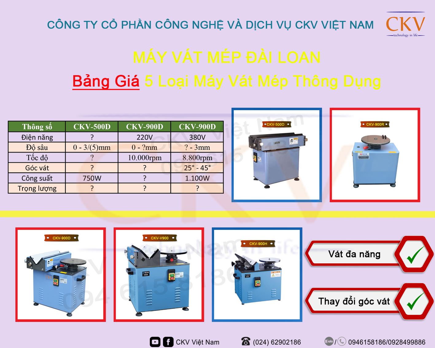 Máy vát mép Đài Loan - Bảng giá 5 loại máy vát mép chuyên dụng