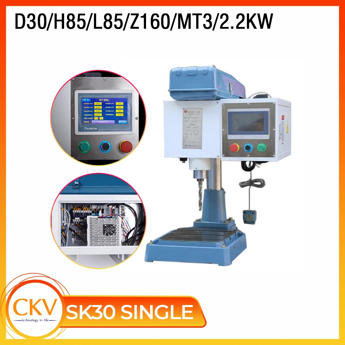 Máy khoan tự động SK30 D30/H85/Z160/L85/MT3/2.2KW Single & 3.7KW Dual servo