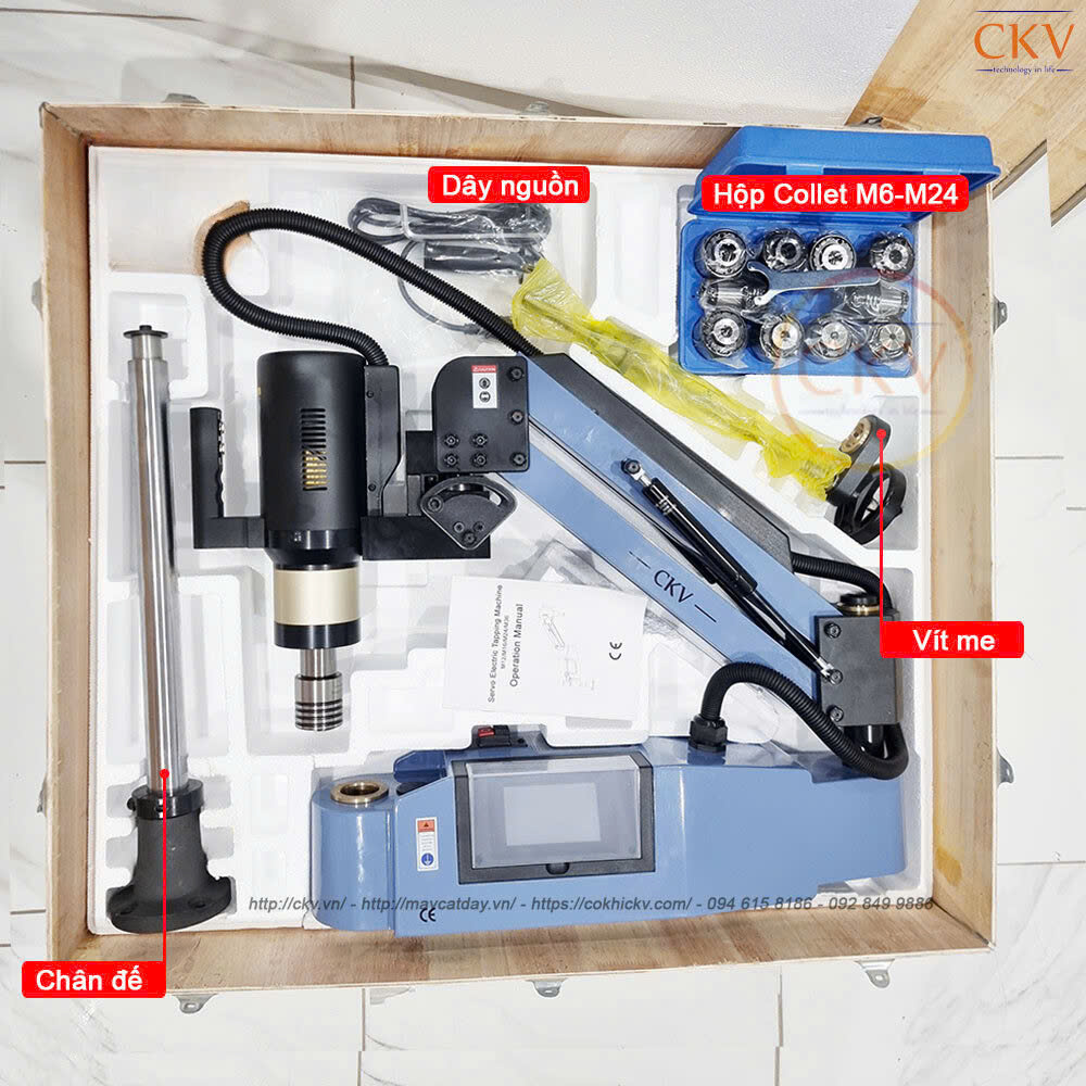 Máy Taro Cần Điện M6-M24 CKV-M24 – Cảm Ứng, Servo, Chính Xác