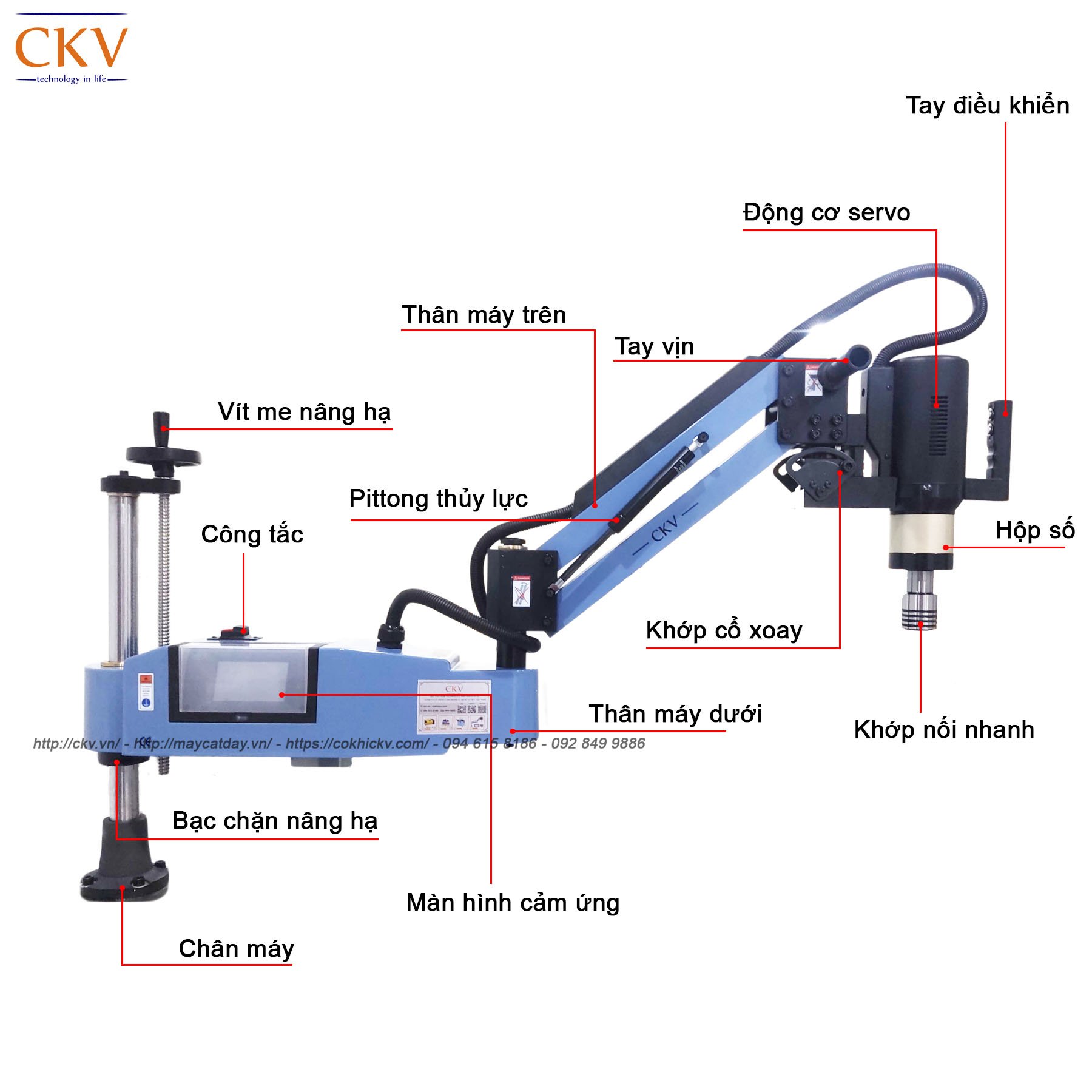 CKV-M36 Máy Taro Điện Mạnh & Chuyên Taro Ren Lớn