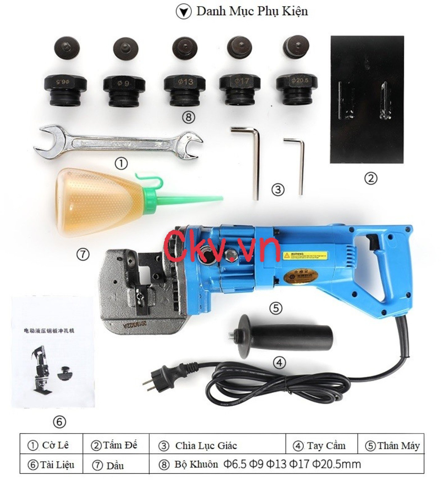 Máy Đột Lỗ Thủy Lực CKV-JD20A – Đột Thép 6mm Chỉ 2–3 Giây