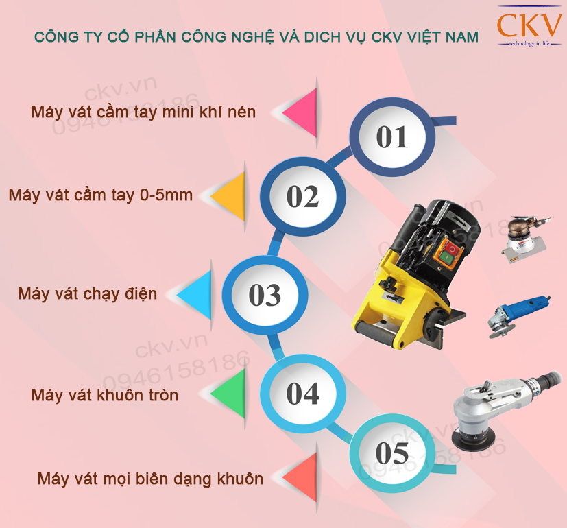 Máy vát mép cầm tay - vát cực chính xác bóng mịn