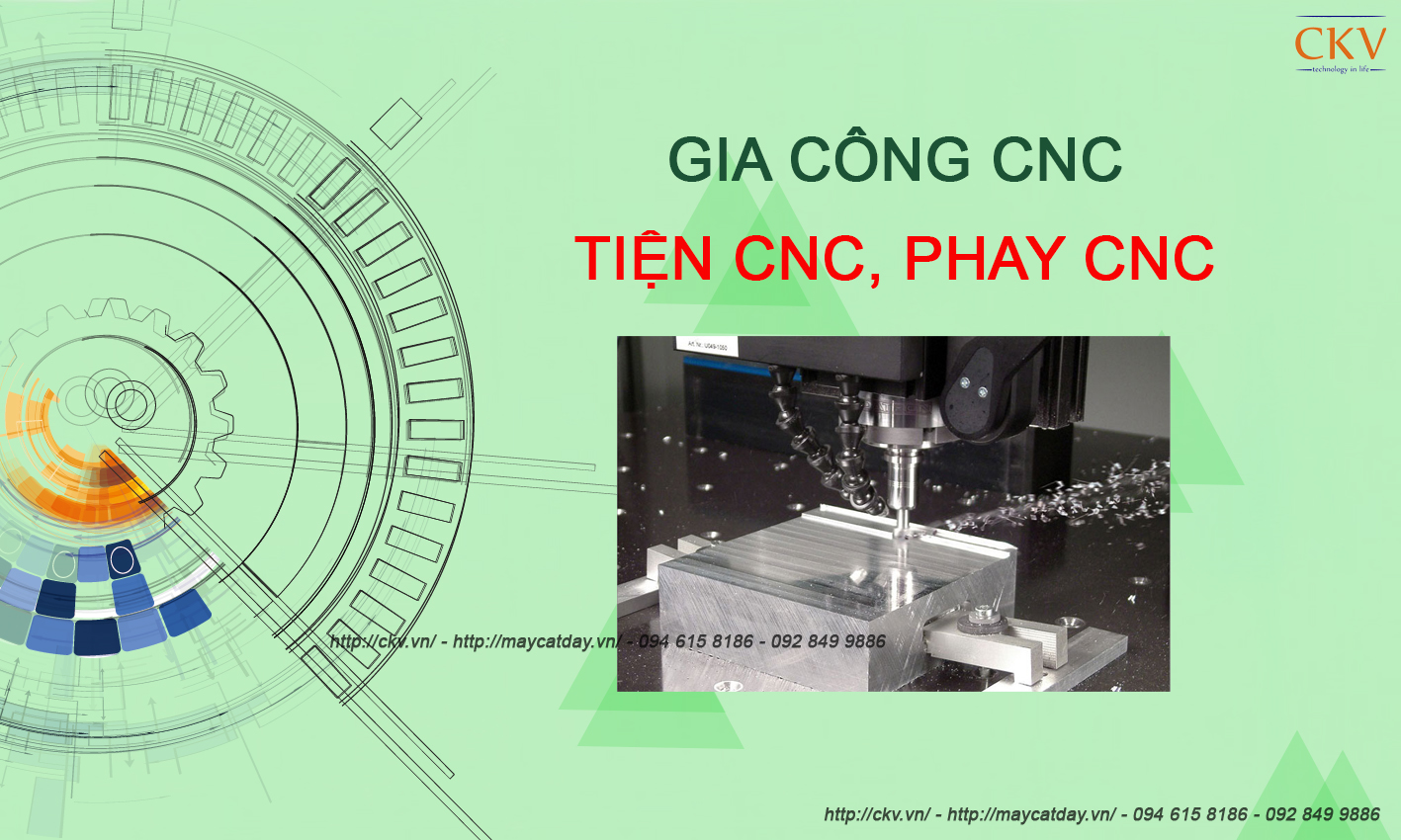 Gia công CNC, tiện CNC, phay CNC