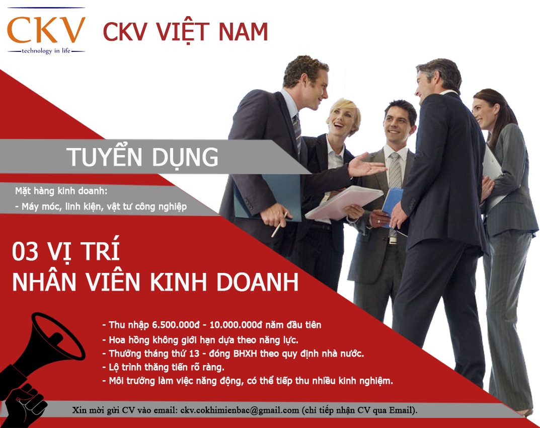 CKV Việt Nam - Tuyển dụng nhân viên kinh doanh