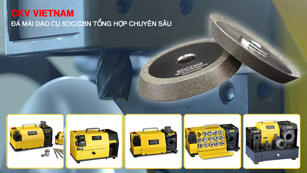 Đá mài dao phay ngón SDC & CBN - Giải pháp giúp dao cụ sắc bén, tiết kiệm