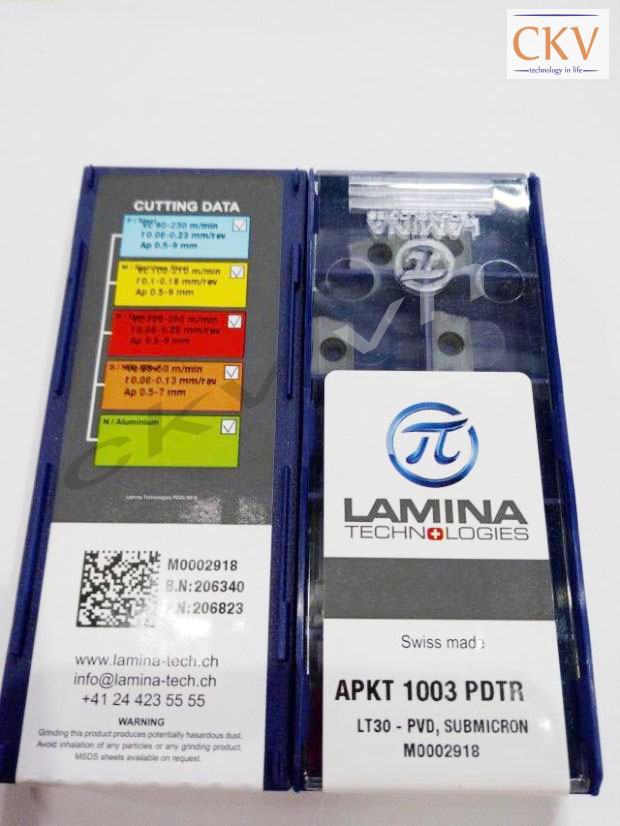 Chíp phay lamina APKT 1003 PDTR LT30